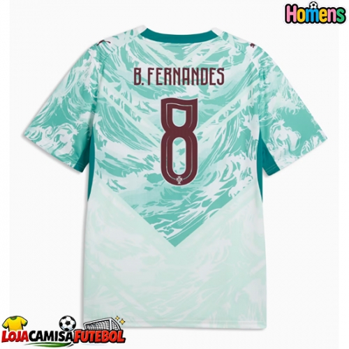 Camisa de Futebol Portugal Bruno Fernandes #8 Equipamento Secundário Mundo 2026 Manga Curta
